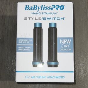 BaBylissPRO Nano Titanium Air Curling Attachments for Style/Switch